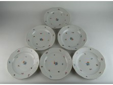 Antik Óherendi porcelán lapos tányér 6 db