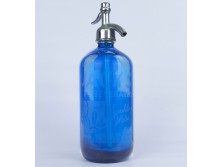 Gyűjtői antik amerikai kék szódásüveg USA