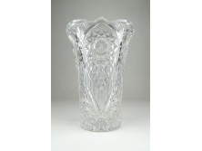 Régi csiszolt kristály váza 18 cm