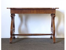 Gyönyörű antik intarziás Biedermeier asztal