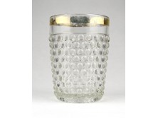 Régi bütykös üveg pohár boros pohár ~ 1880