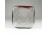 Régi festett nagyméretű fújt üveg pávás váza