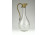 Antik bécsi szecessziós fújt üveg osztrák karaffa réz fejjel 16.5 cm