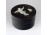 Régi fekete kínai kagyló berakással díszített lakkdoboz 11 cm