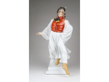 Táncoló juhász Herendi porcelán figura első osztályú jelzéssel 29 cm