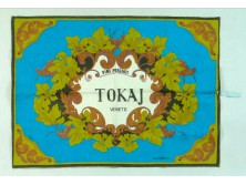 TOKAJ feliratos ritka olasz falikárpit 53 x 73 cm borász relikvia, borászati reklám