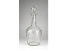 Gyönyörű Moser antik csiszolt dugós üveg 30 cm