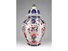 Régi virágdíszes japán porcelán urnaváza