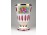 Régi rózsaszín cseh üveg Biedermeier pohár 13.5 cm