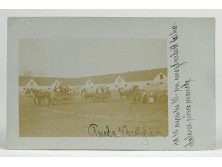 Antik lakodalmas fotográfia képeslap 1910 Károlyháza
