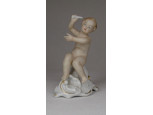 Wallendorf porcelán zenélő kisfiú