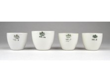 Régi jelzett gyógyszertári Rosenthal porcelán csésze patika tégely 4 darab