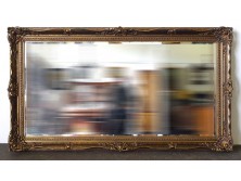 Antik hatalmas aranyozott Hoffann Ferencz Blondel keretes tükör 122 x 218 cm