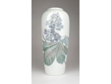 Régi gesztenyefalevél Schwarzburg porcelán váza 22 cm