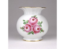 Hibátlan kézifestéssel díszített virágdíszes porcelán váza 7.5 cm