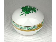 Zöld Apponyi mintás Herendi porcelán bonbonier