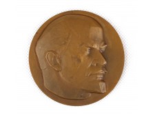Valgyimir Iljics Lenin fali bronz plakett 1870-1970