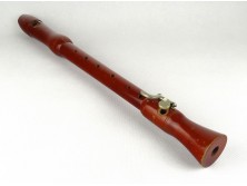 Régi fa hangszer barokk fogású furulya 47.5 cm