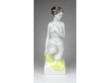 Hollóházi porcelán női akt szobor 28.5 cm