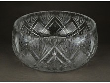 Nagyméretű kristály asztalközép kínáló tál 22.5 cm
