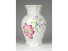 Régi virágos Zsolnay porcelán váza 14 cm