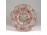 XIX. századi csiszolt bíborpácolt Biedermeier fújt üveg kúrapohár fürdőpohár 14 cm