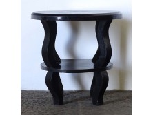 Keleti stílusú fekete színű art deco teázó asztal kerek asztal