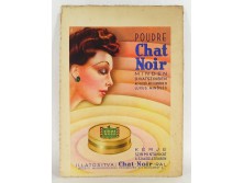 Régi Chat Noir púder reklám karton 37 x 25 cm