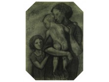 XX. századi magyar művész : Anyaság 82.5 x 63 cm