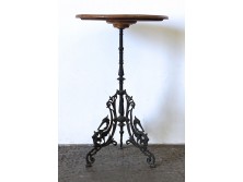 Antik madaras bronzlábú kerek asztal lerakóasztal 71 cm