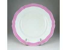 Antik rózsaszín szegélyes P&S porcelán tányér 25.5 cm