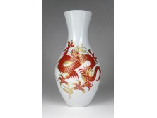Hibátlan sárkányos Wallendorf porcelán váza 20 cm