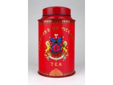 Régi piros Jacksons of Piccadilly pléh doboz 16.5 cm