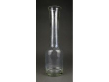 Régi kocsmaüveg nagyméretű hutaüveg dekantáló boros üveg 33.5 cm