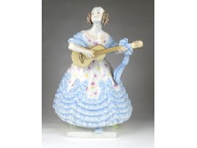 Herendi porcelán kék Déryné figura 36 cm 1938-as figura