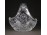 Nagyméretű kristály kosár 15.5 cm