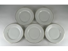 Régi jelzett Schlaggenwald fehér porcelán tányér 5 darab