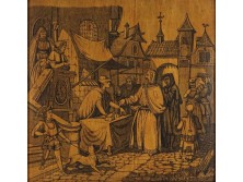XX. század első fele : Várjelenet a középkorban tollrajz