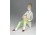 Régi Aquincum porcelán kislány figura macival 13.5 cm