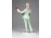 Jelzett ritka Aquincumi porcelán gitározó lány figura 16 cm