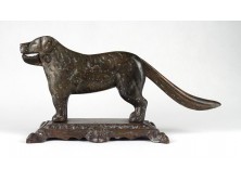 Antik nagyméretű kutya alakú bronz diótörő 29 cm