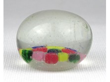 Muránói színezett vízcsepp alakú üveg levélnehezék