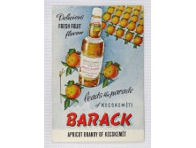 Kecskeméti Barack pálinka brandy diplomata bolti reklám képeslap