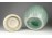 Régi halványzöld mázas fedeles porcelán teatároló gyömbértartó