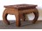 Faragott elefánt díszes kisméretű asztal egzotikus keleti tömör fából 36 x 40 x 60 cm