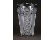 Hibátlan csiszolt üveg kristály váza virágváza 16 cm
