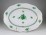 Zöld Apponyi mintás Herendi porcelán kínáló 23 x 31 cm