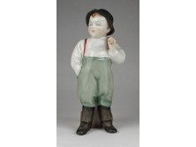 Régi Zsolnay - Sinkó porcelán vízhordó kisfiú figura 19 cm