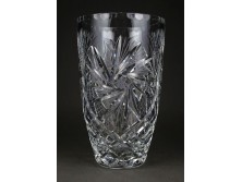 Hibátlan csiszolt ólomkristály váza virágváza 20 cm