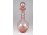 Régi gyönyörű rózsaszín fújt dugós üveg 22.5 cm